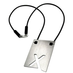 necklace initiale x stainless steel 42cm