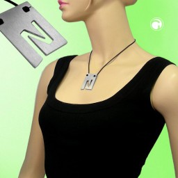 necklace initiale q stainless steel 42cm