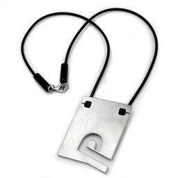 necklace initiale p stainless steel 42cm