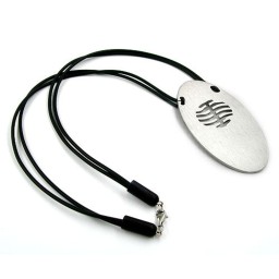 necklace oval stainless steel 50cm