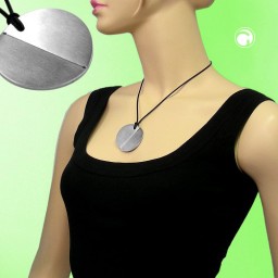 necklace disk stainless steel 50cm