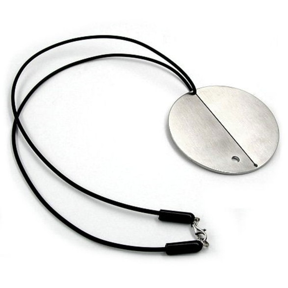 necklace disc stainless steel 55cm