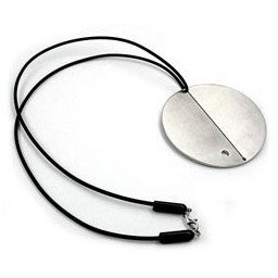 necklace disc stainless steel 55cm