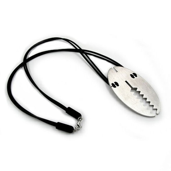 necklace oval stainless steel 60cm