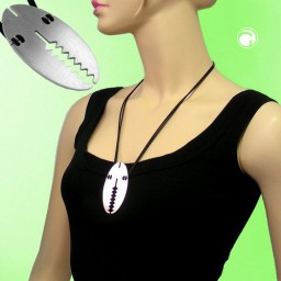 necklace oval stainless steel 60cm