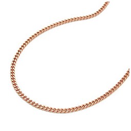 necklace 1.3mm thin curb chain 14k redgold 45cm