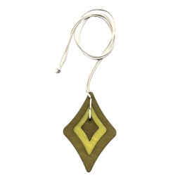 necklace baroque pendant green
