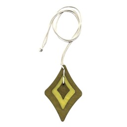 necklace baroque pendant green