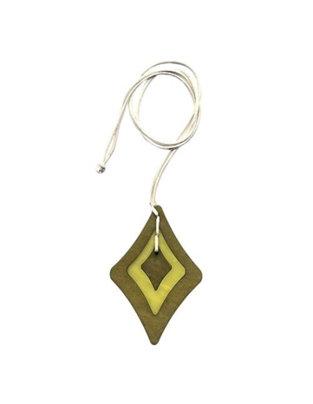 necklace baroque pendant green