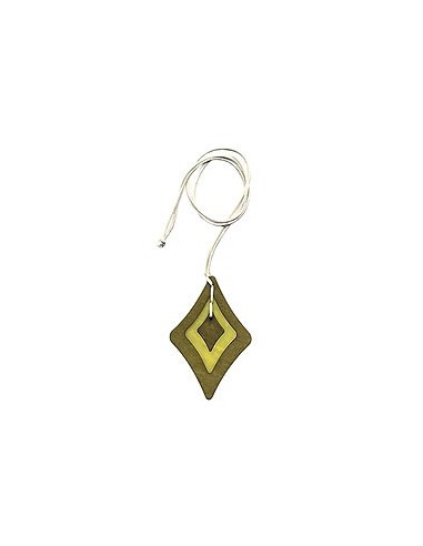 necklace baroque pendant green