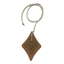 necklace baroque pendant brown/ green