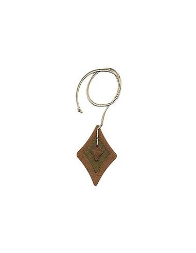 necklace baroque pendant brown/ green