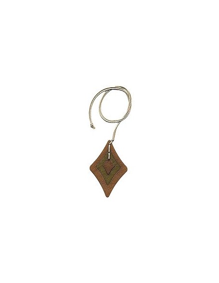 necklace baroque pendant brown/ green