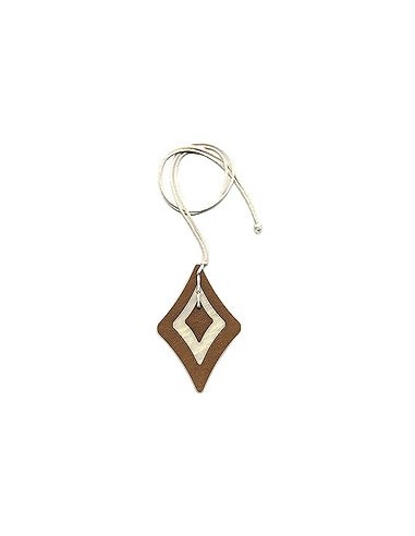 necklace baroque pendant brown/ white