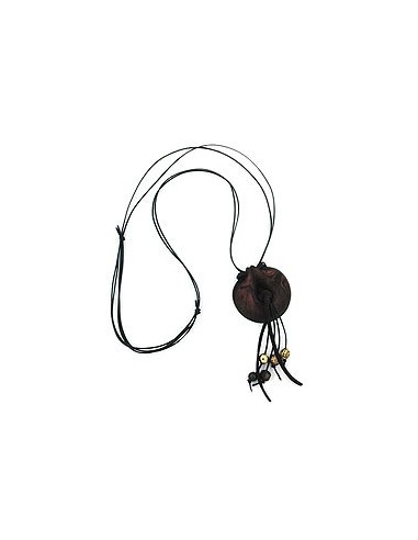 necklace rings brown-blacke matte 100cm