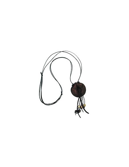 necklace rings brown-blacke matte 100cm