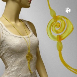 necklace snail pendant yellow