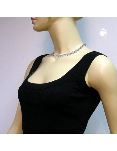 necklace beads tretragonal style beads grey