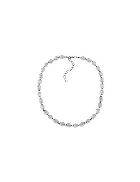 necklace beads tretragonal style beads grey