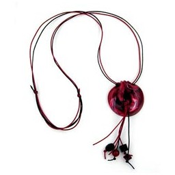 necklace red black 100cm