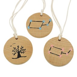 necklace wooden pendant fantasy design