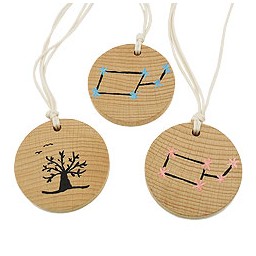 necklace wooden pendant fantasy design