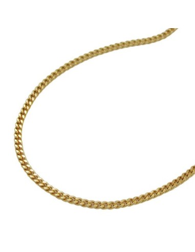 necklace 1.3mm thin curb chain 9k gold 45cm