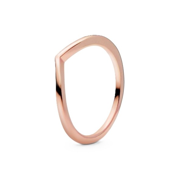 Damring Pandora WISHBONE 14K ROSE GOLD-PLATED - RING - SIZE 48