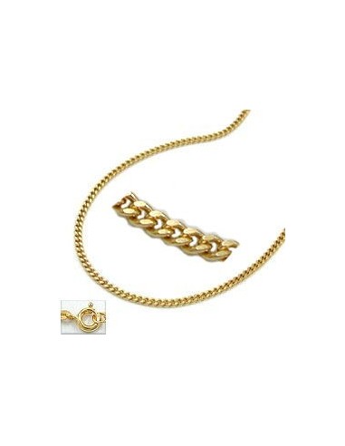necklace 1.3mm thin curb chain 9k gold 45cm