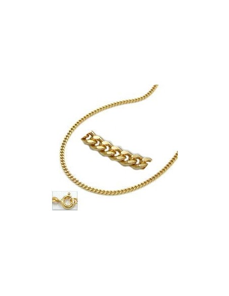 necklace 1.3mm thin curb chain 9k gold 45cm