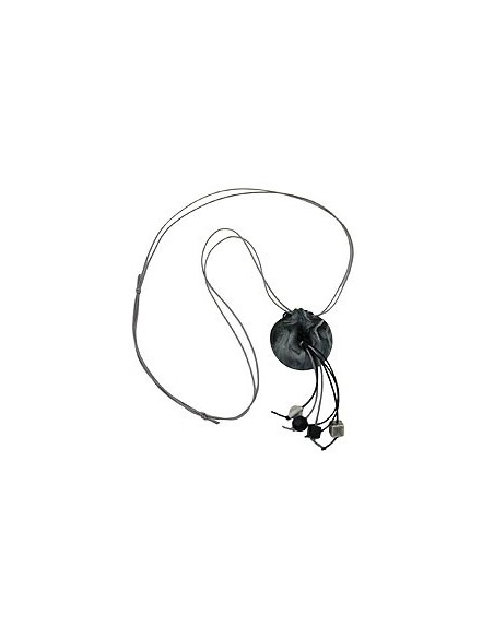 necklace rings grey-silver marbled 100cm