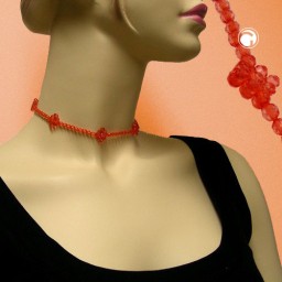 necklace edged beads red