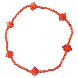 necklace edged beads red