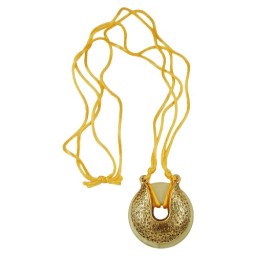 necklace amulet horse shoe yellow