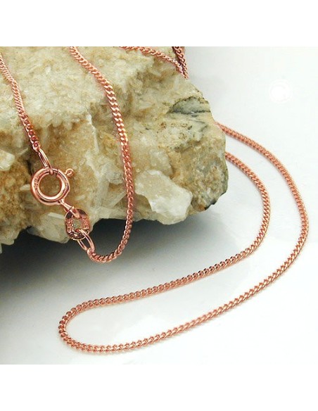 necklace 1mm thin curb chain 14k redgold 45cm