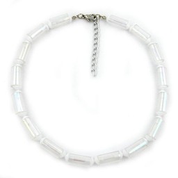 necklace beads transparent 36cm