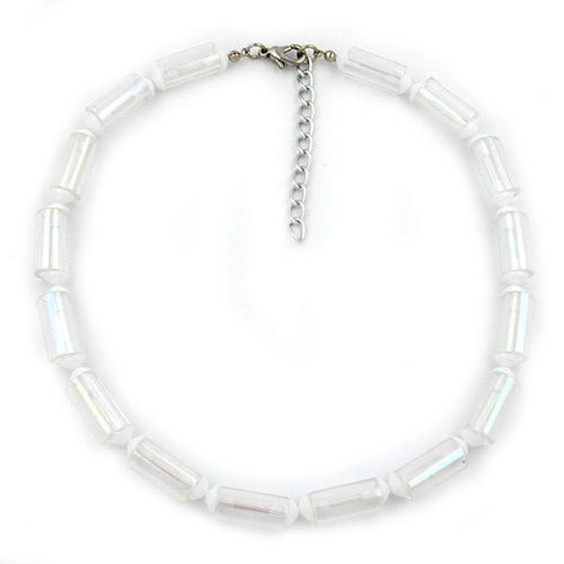 necklace beads transparent 36cm