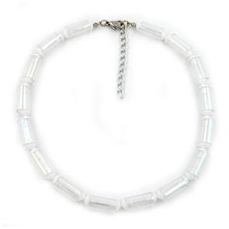 necklace beads transparent 36cm