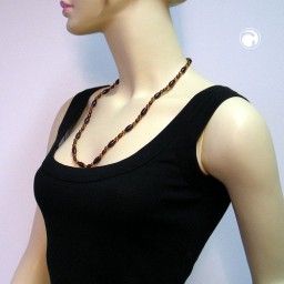 necklace wooden beads dark brown