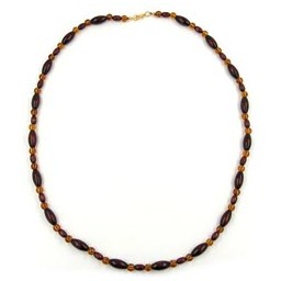 necklace wooden beads dark brown