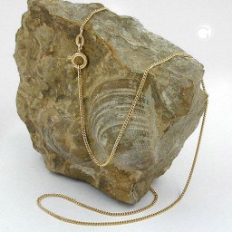 necklace 1mm thin curb chain 9k gold 50cm