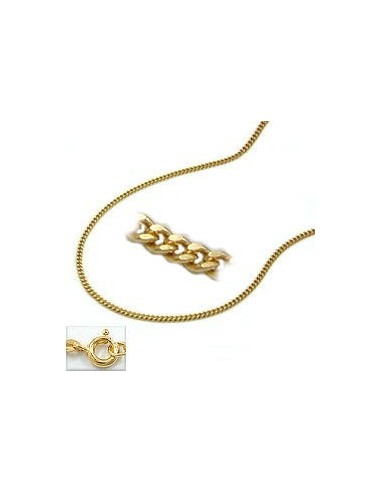 necklace 1mm thin curb chain 9k gold 50cm