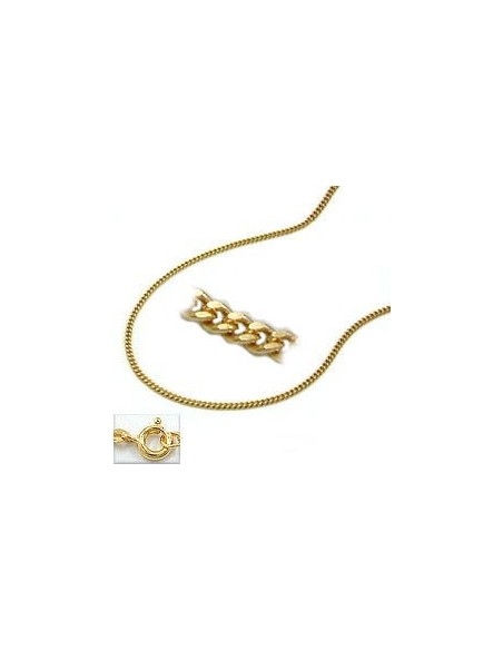 necklace 1mm thin curb chain 9k gold 50cm