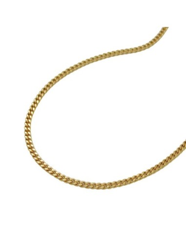 necklace 1mm thin curb chain 9k gold 45cm
