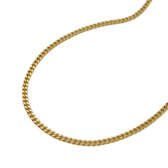 necklace 1mm thin curb chain 9k gold 40cm