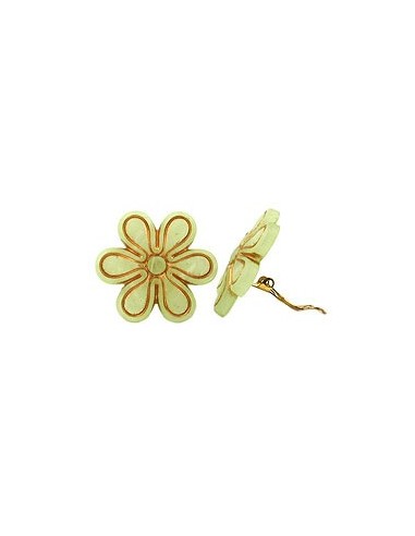 clip-on earring flower light green