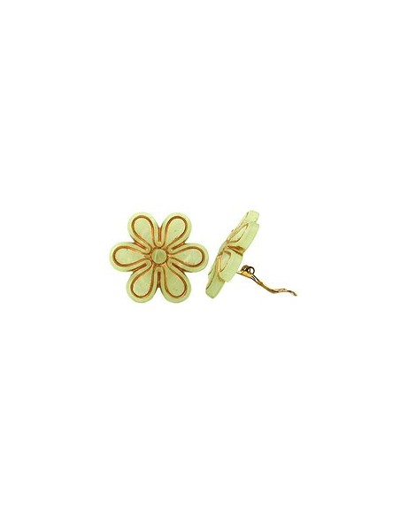 clip-on earring flower light green
