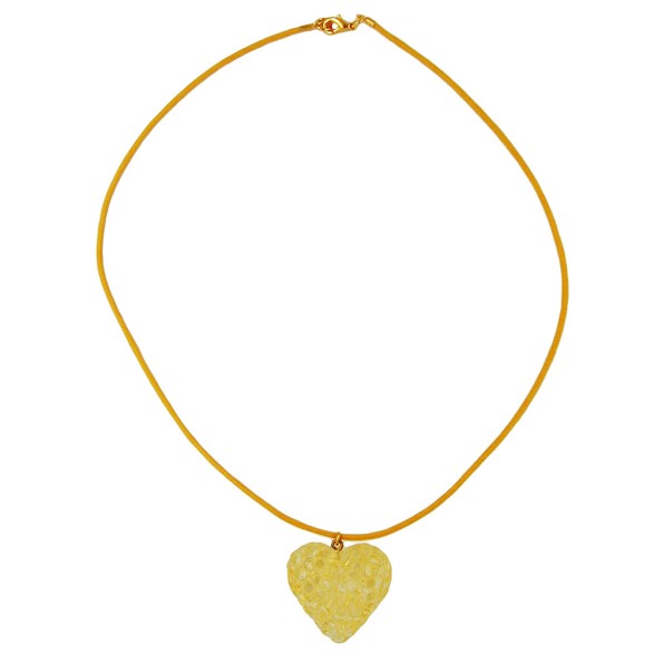 necklace yellow heart pendant