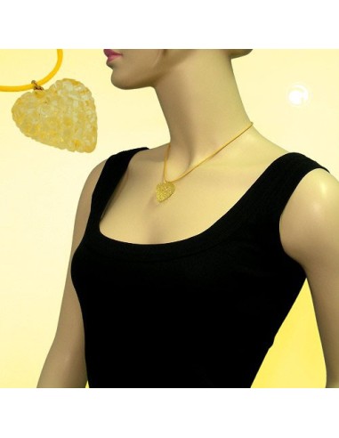necklace yellow heart pendant
