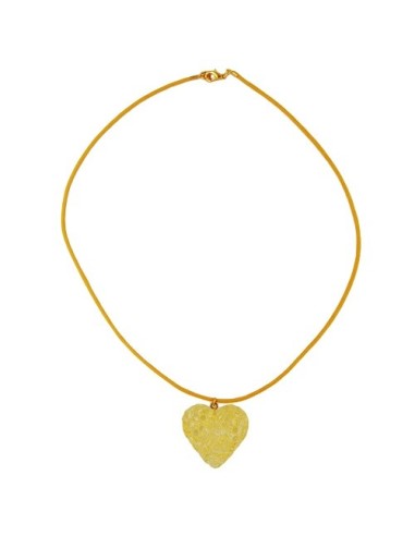 necklace yellow heart pendant